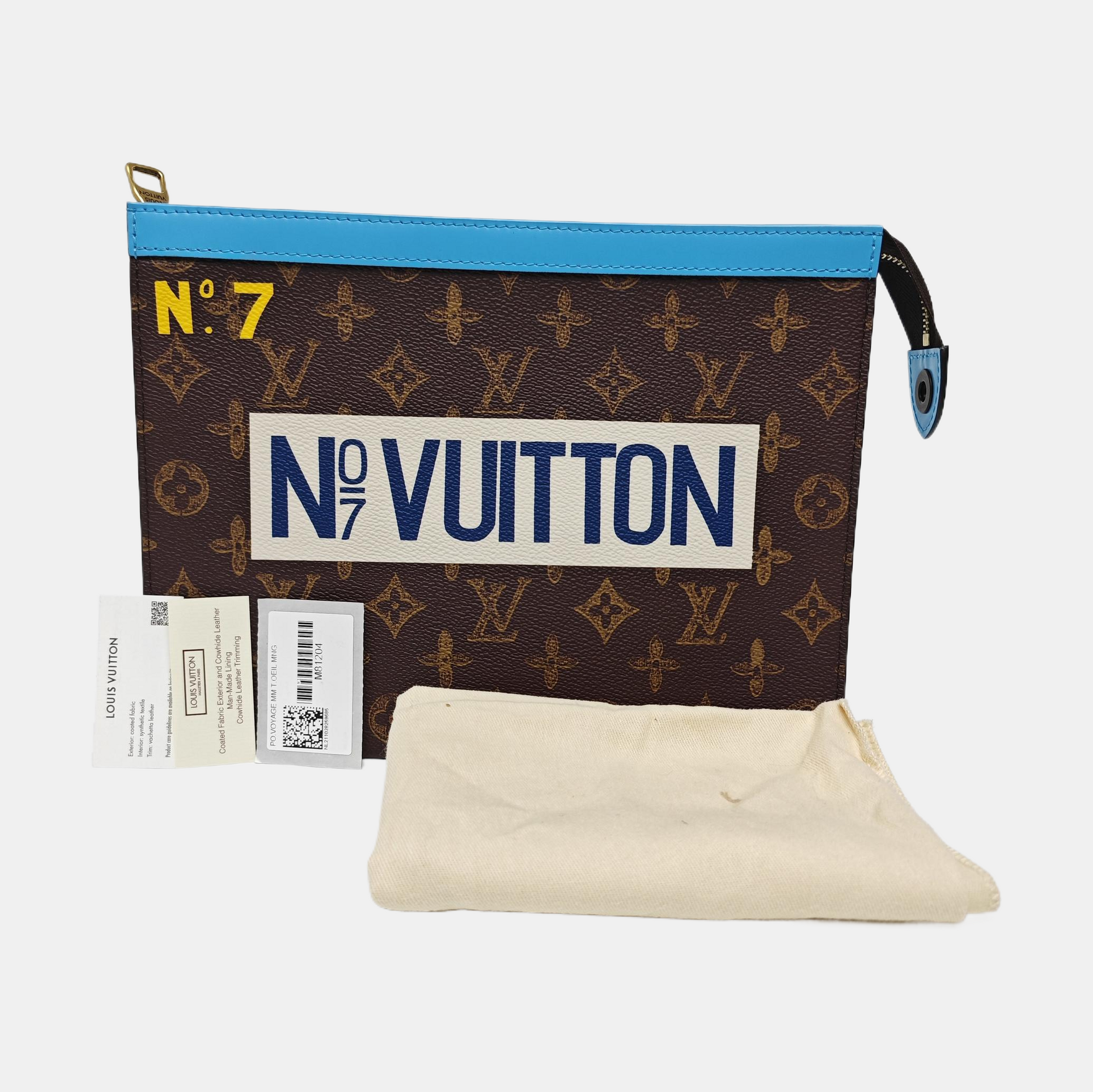 Pochette Voyag MM Monogram Coated Canvas Brown