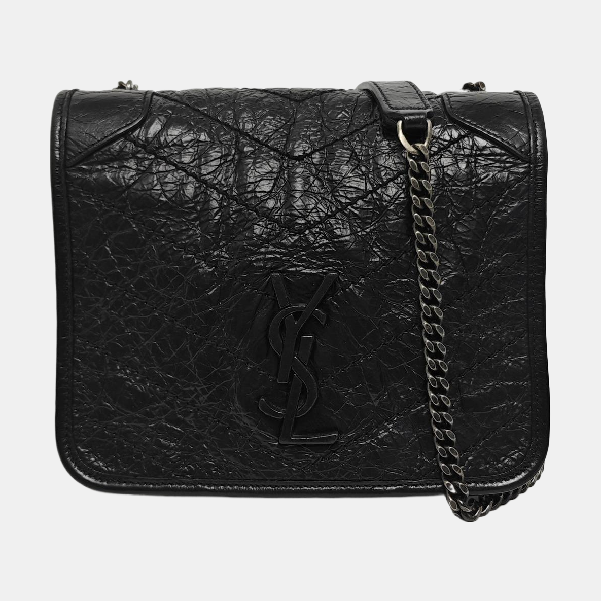Authenticated pre-owned  NIKI Mini Chevron, Quilted Calfskin Black - Shoulder Bag at Looply