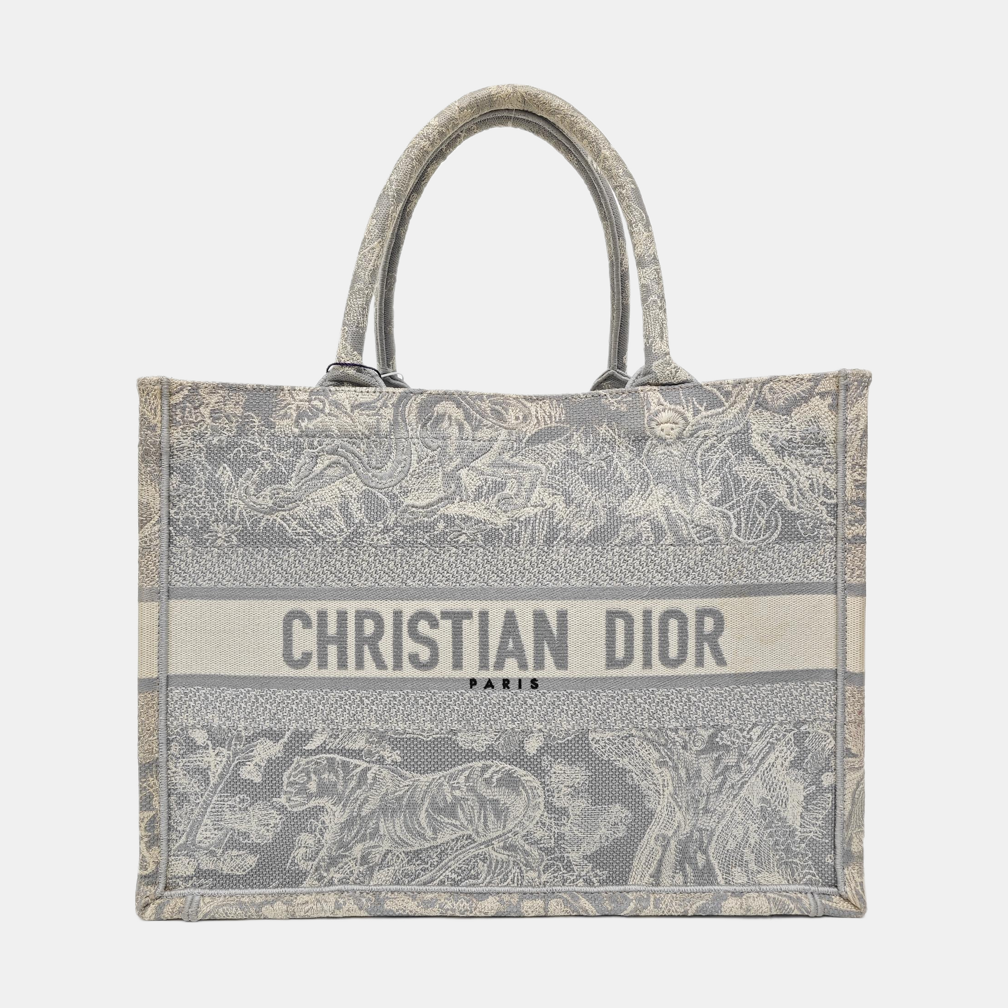 Book Tote Medium Fabric Gray