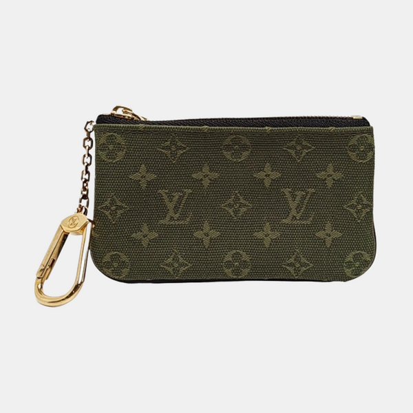 Monogram Canvas Key Pouch Green