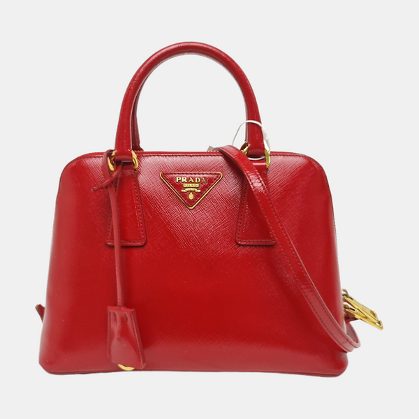 Promenade Small Saffiano Calfskin Red