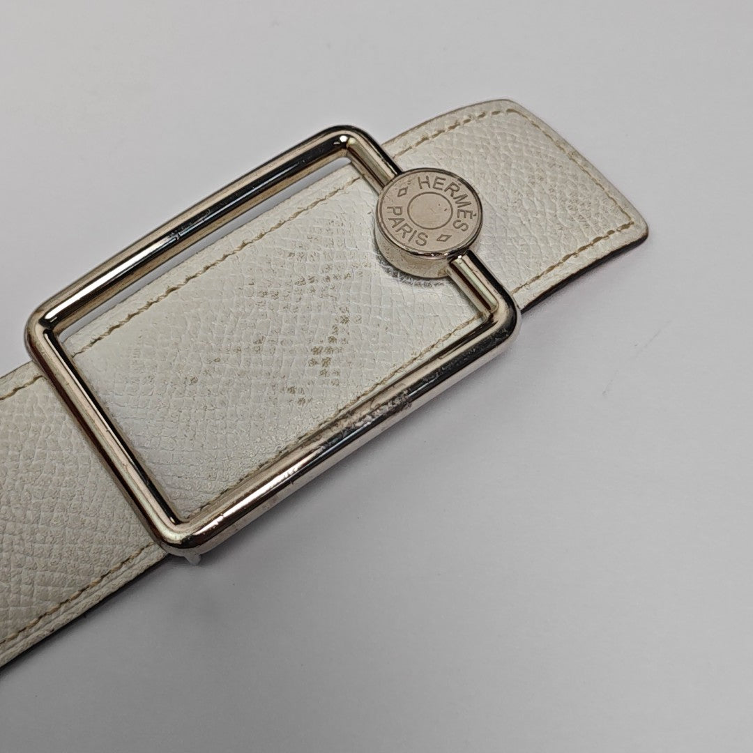 Leather Belt White