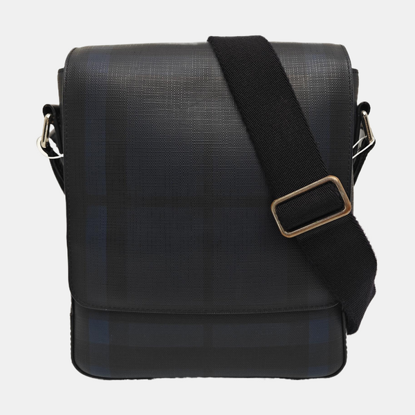 Coated Canvas Shoulder Bag Black