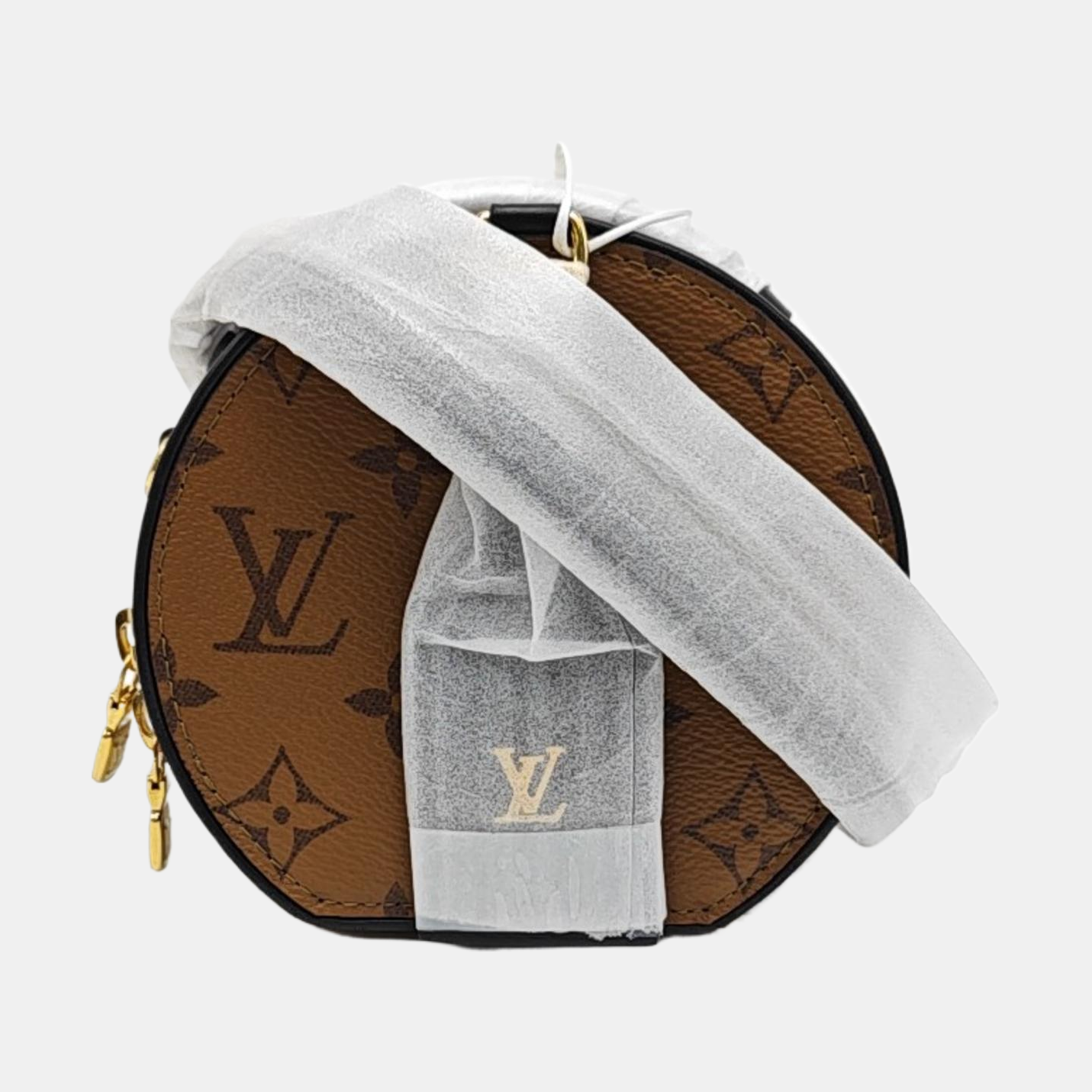 BOITE CHAPEAU Mini Monogram Coated Canvas Brown