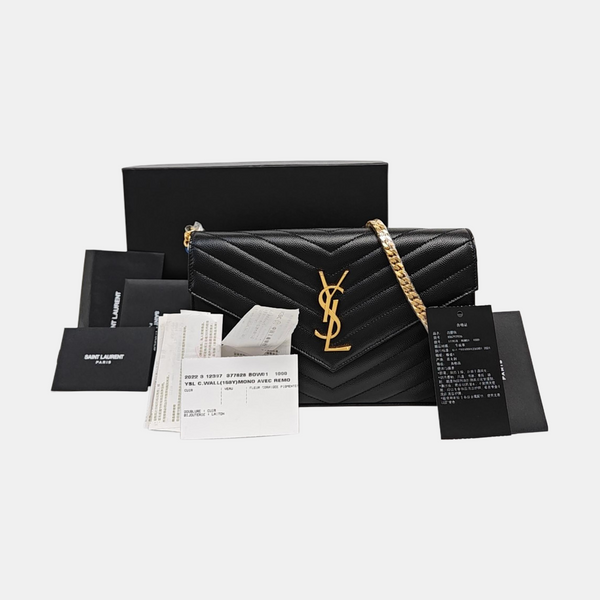 MONOGRAM Medium Chevron Calfskin Black