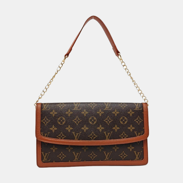 DAME GM Monogram Coated Canvas Brown