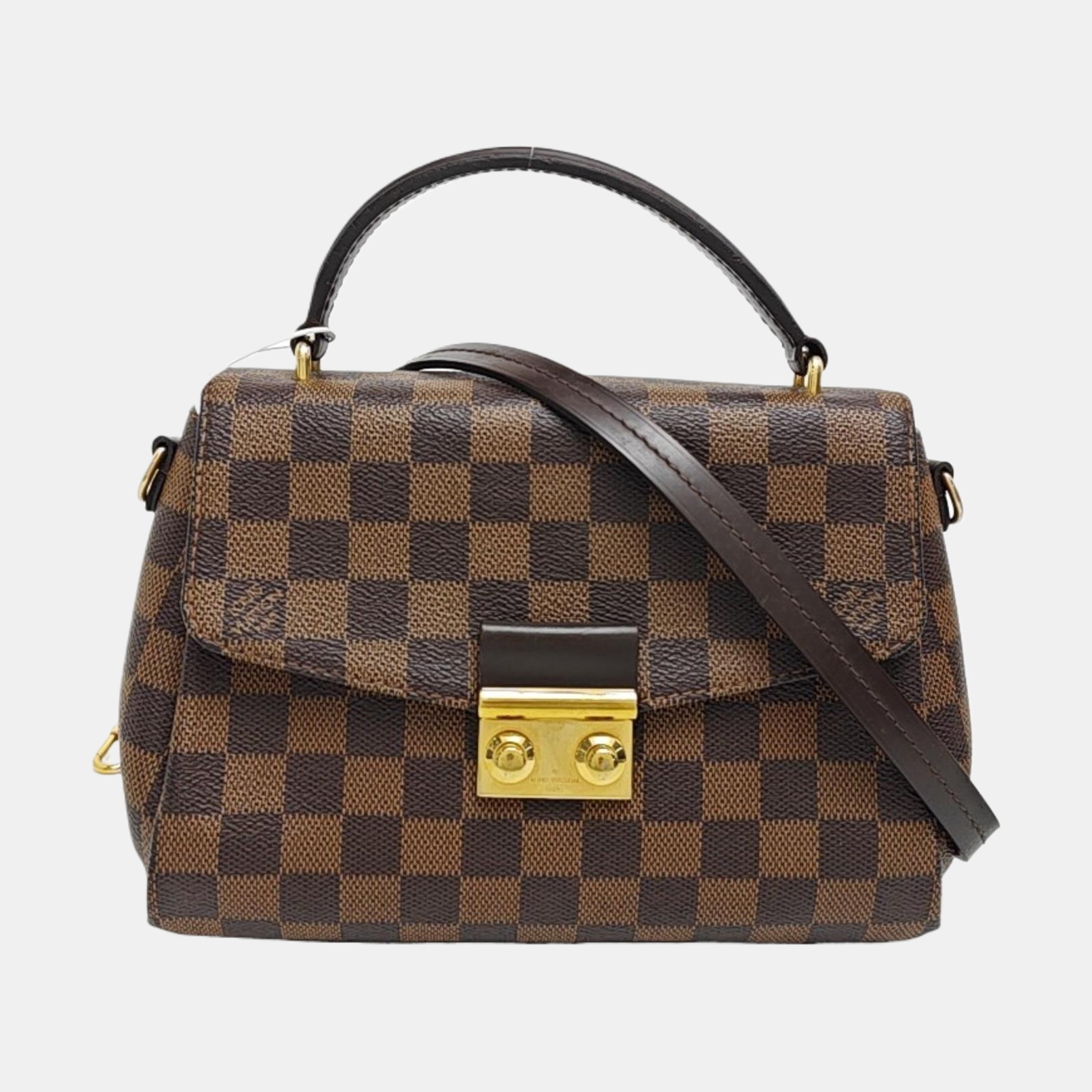 CROISETTE Damier Ebene Coated Canvas Brown
