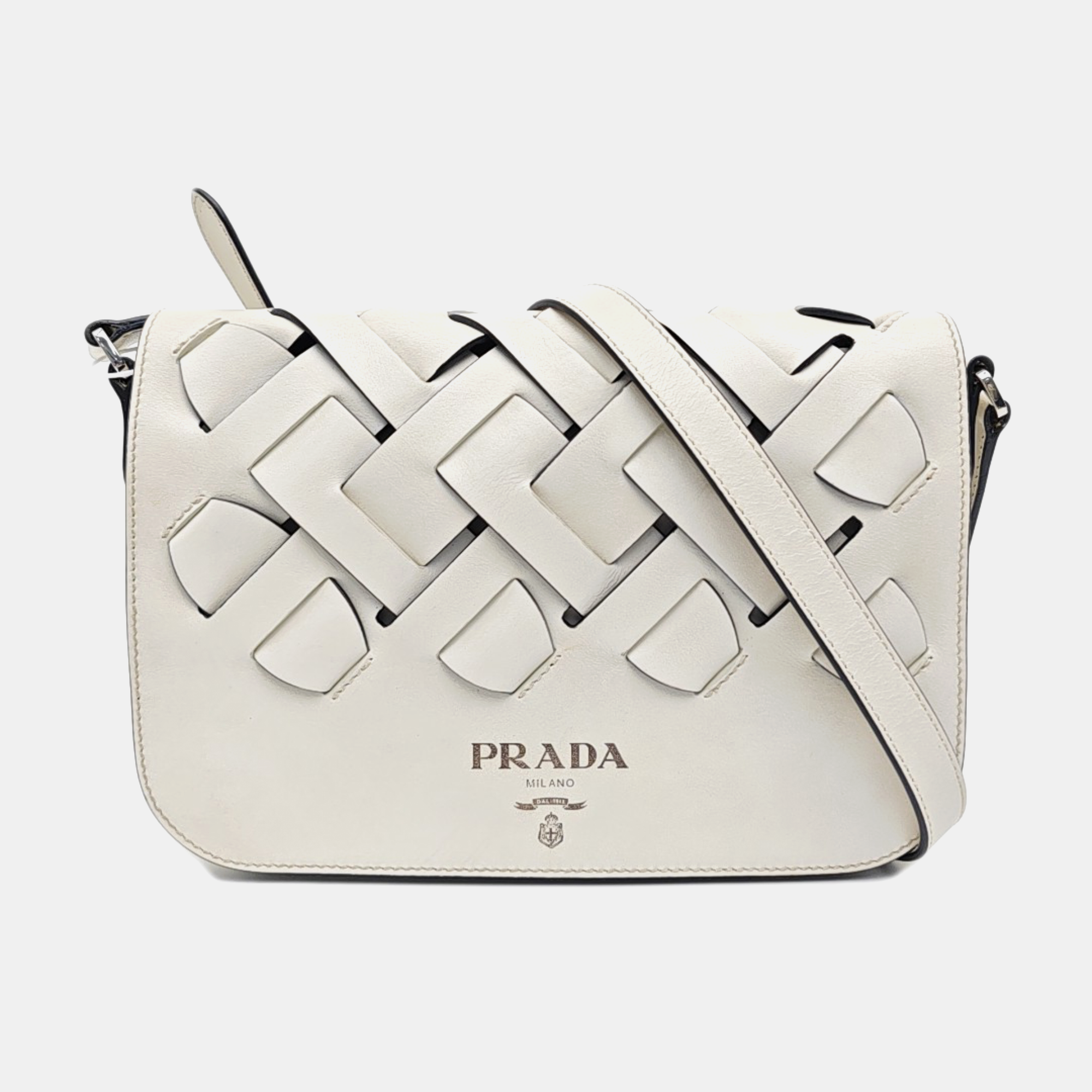 Calfskin Shoulder Bag White