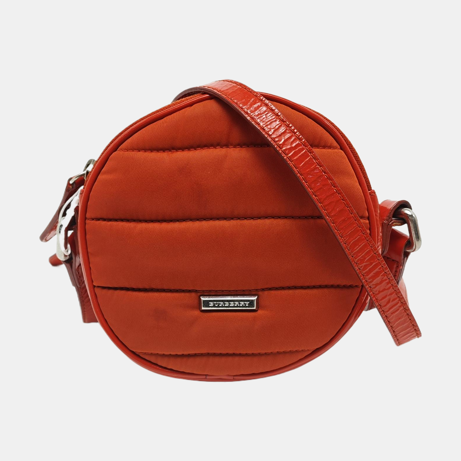 Quilted Nylon Shoulder Bag Red