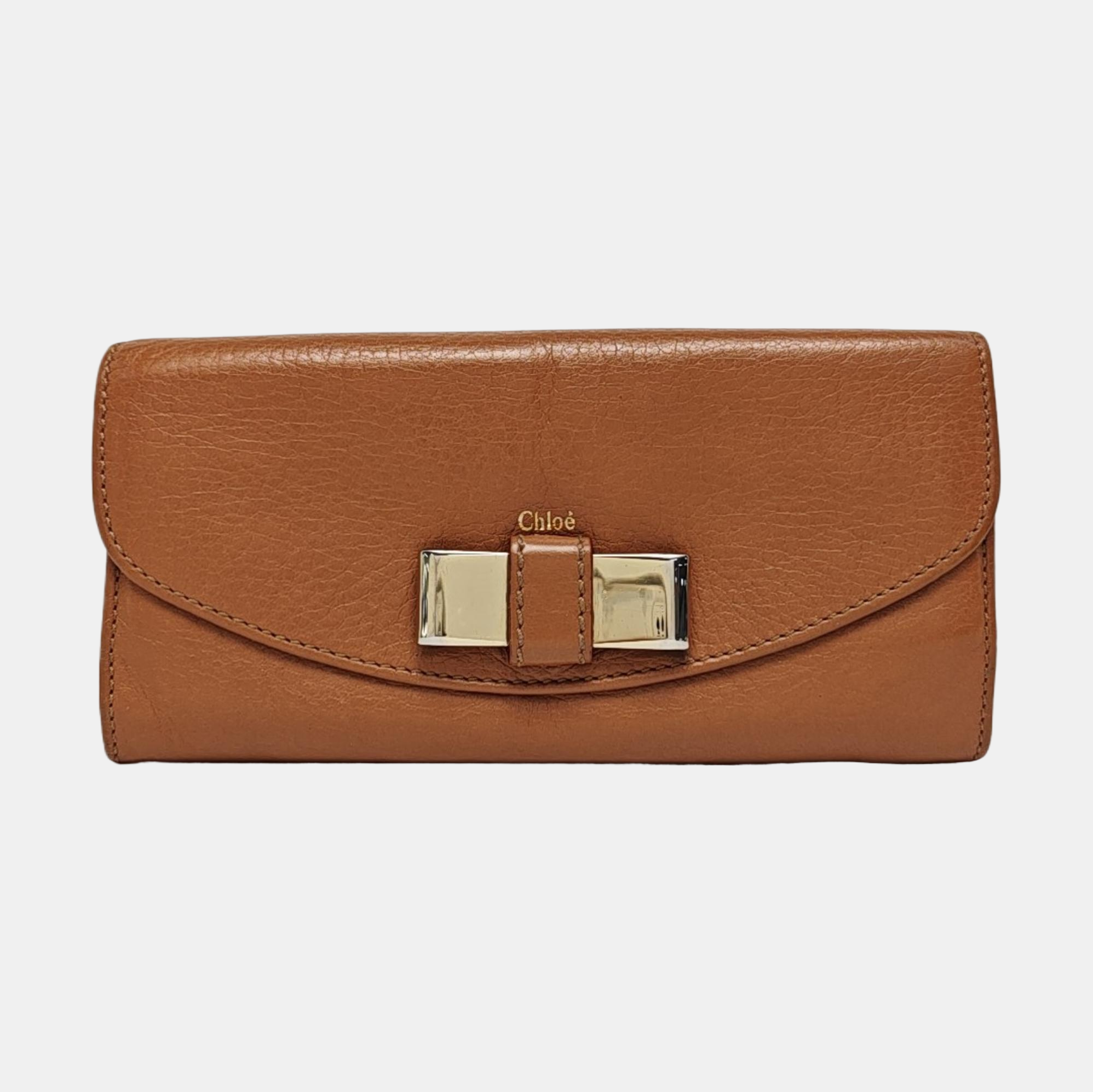 Lily Calfskin Brown Wallet