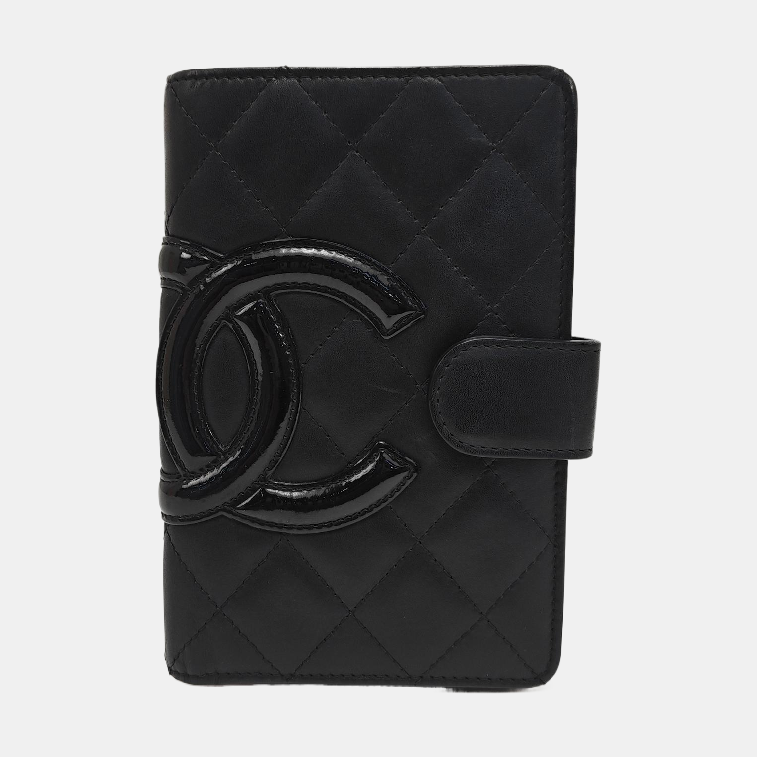CAMBON Quilted Calfskin Black Wallet