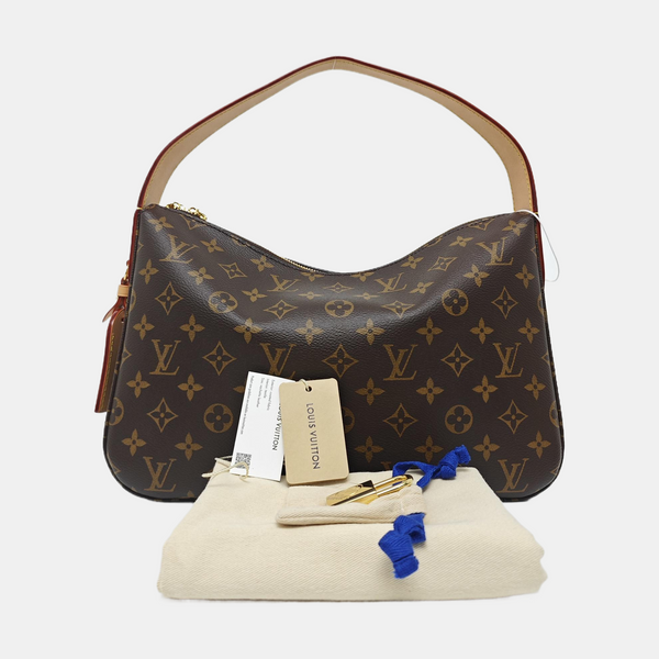 SLOUCHY PM Monogram Coated Canvas Brown