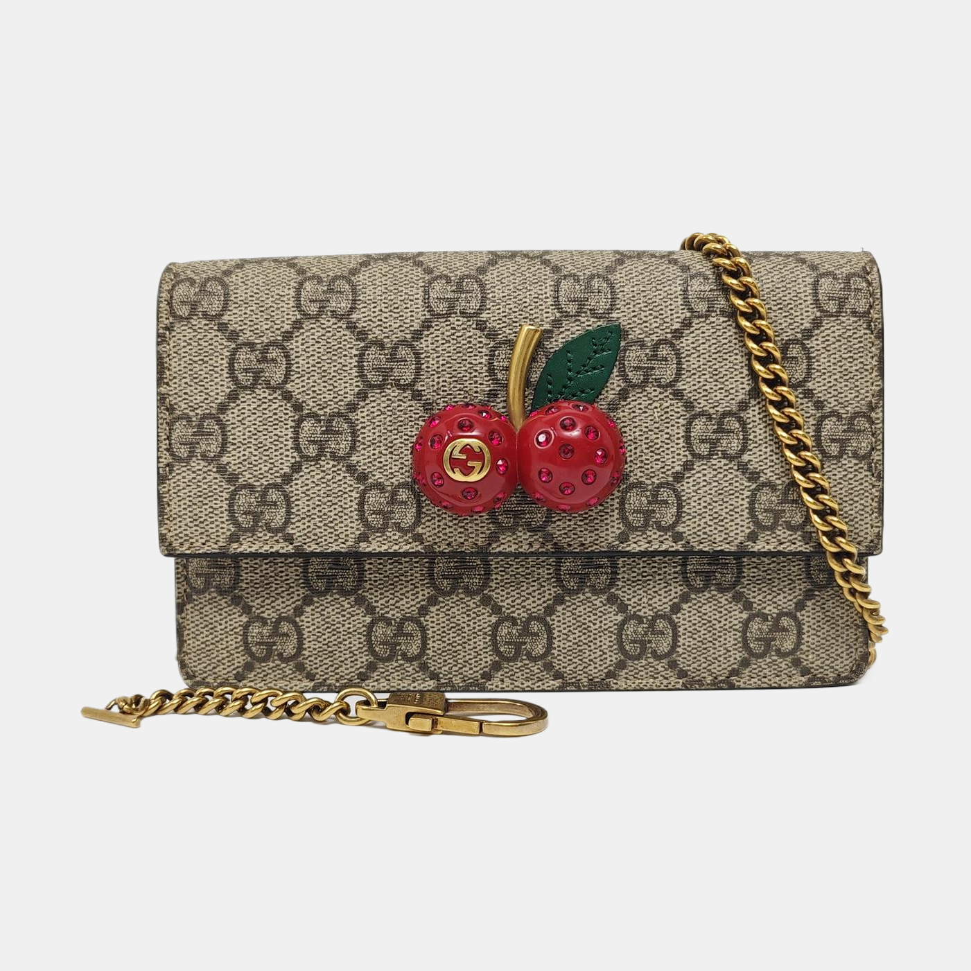 GG Supreme Mini Monogram Coated Canvas Beige