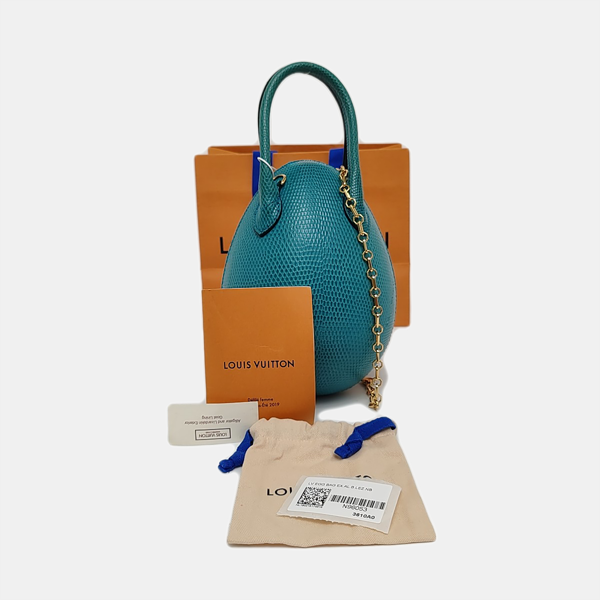 Python Shoulder Bag Blue