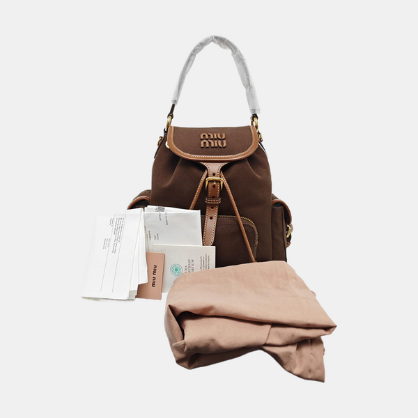 Fabric Backpack Brown