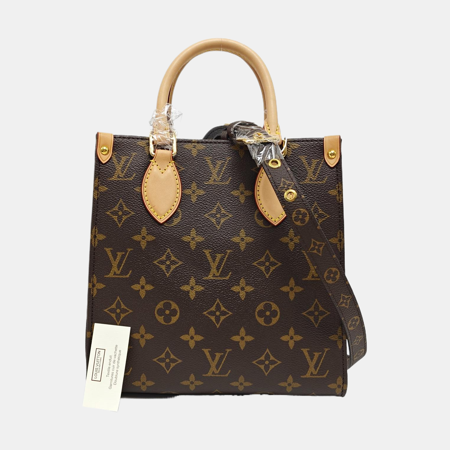 SAC PLAT BB Monogram Coated Canvas Brown