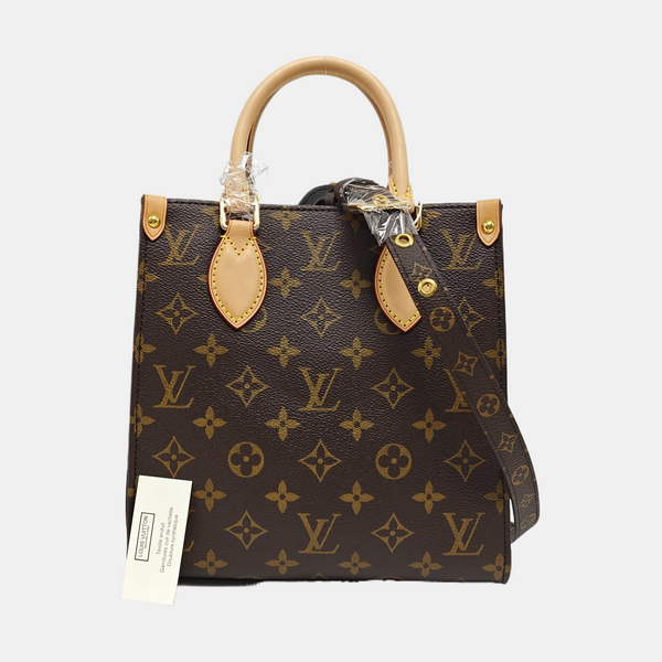 SAC PLAT BB Monogram Coated Canvas Brown