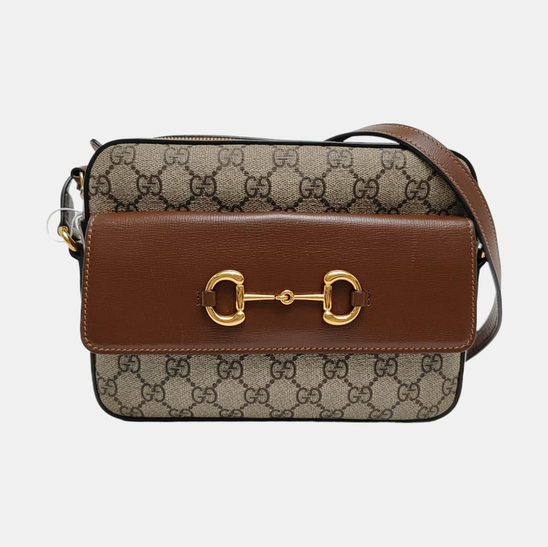 Horsebit 1955 Small Coated Canvas Beige