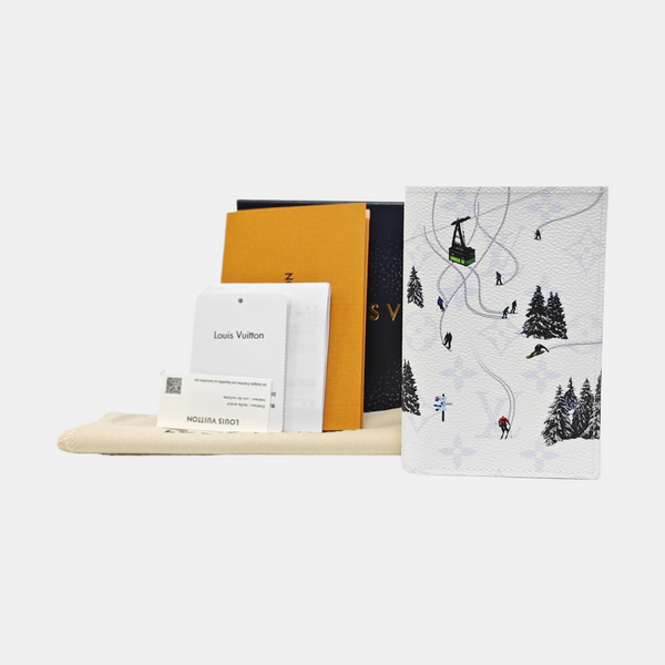Coated Canvas Card Holder White