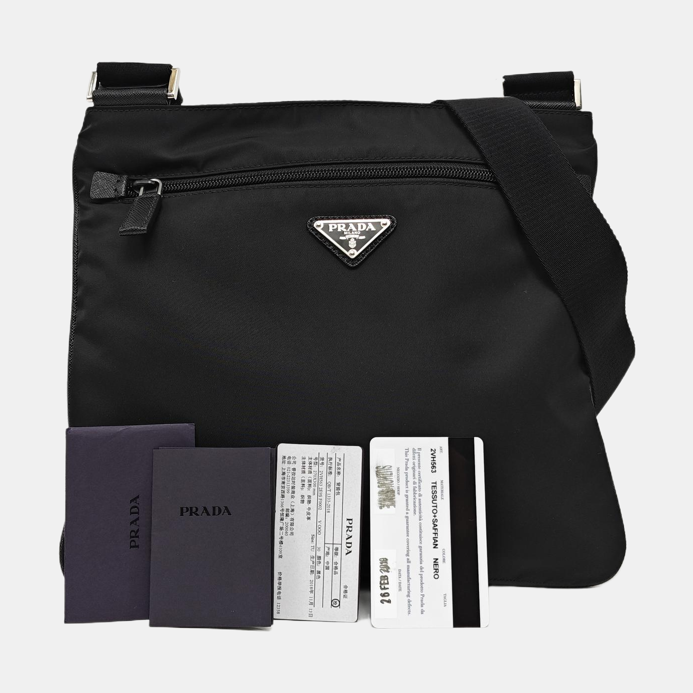 Nylon Shoulder Bag Black
