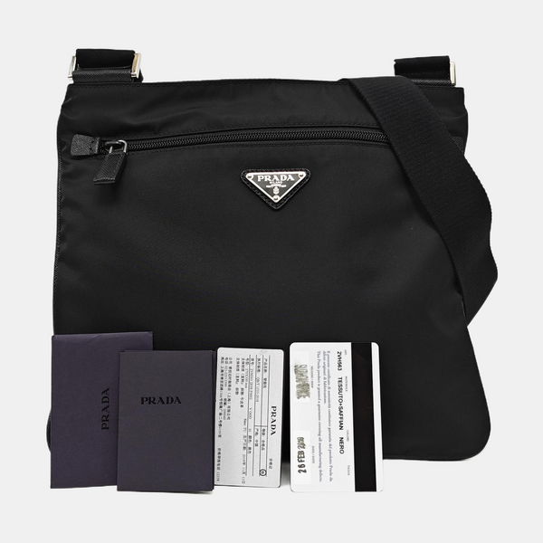 Nylon Shoulder Bag Black