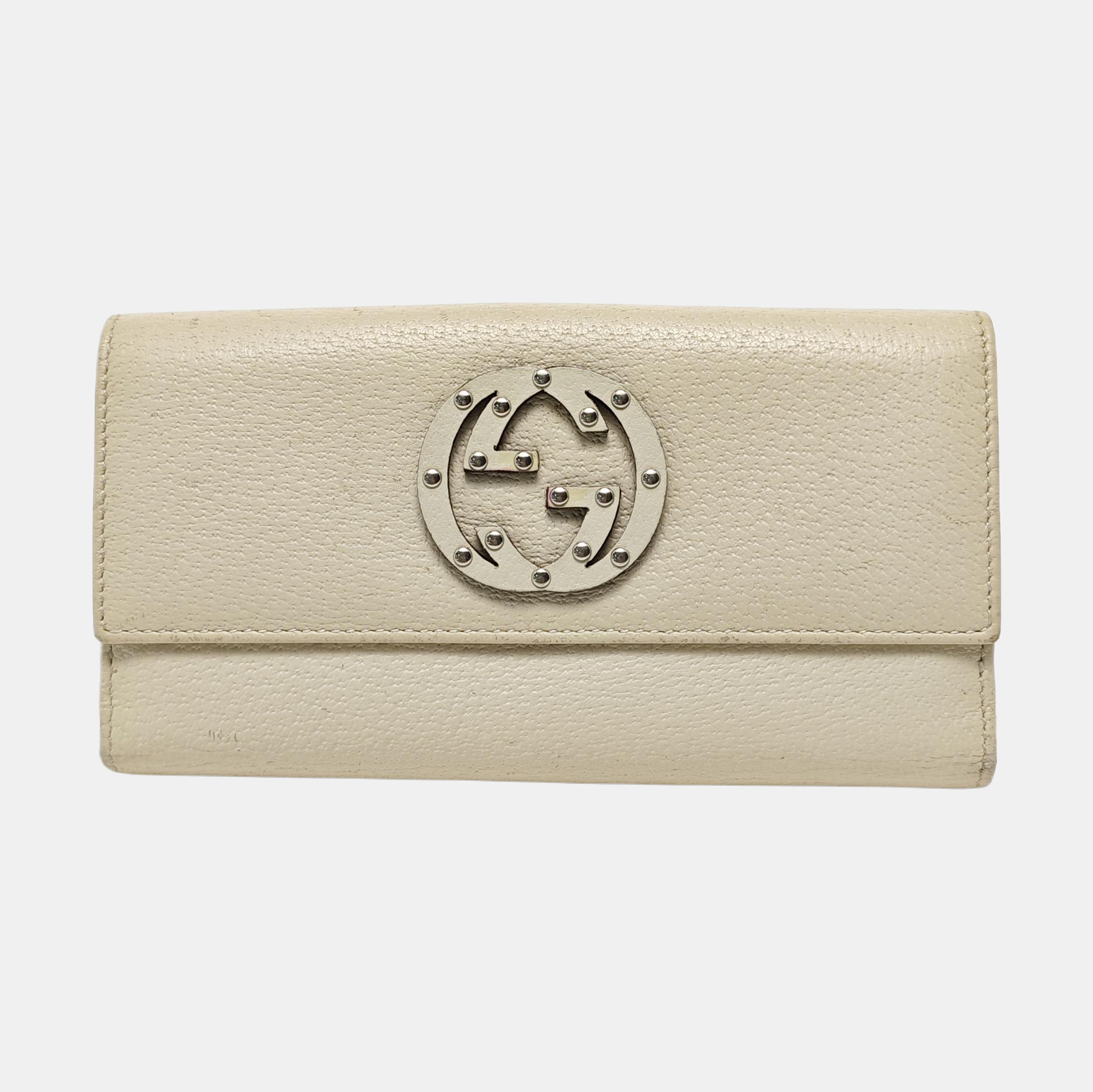 Authenticated pre-owned  Blondie Calfskin White Wallet - Wallet at Looply