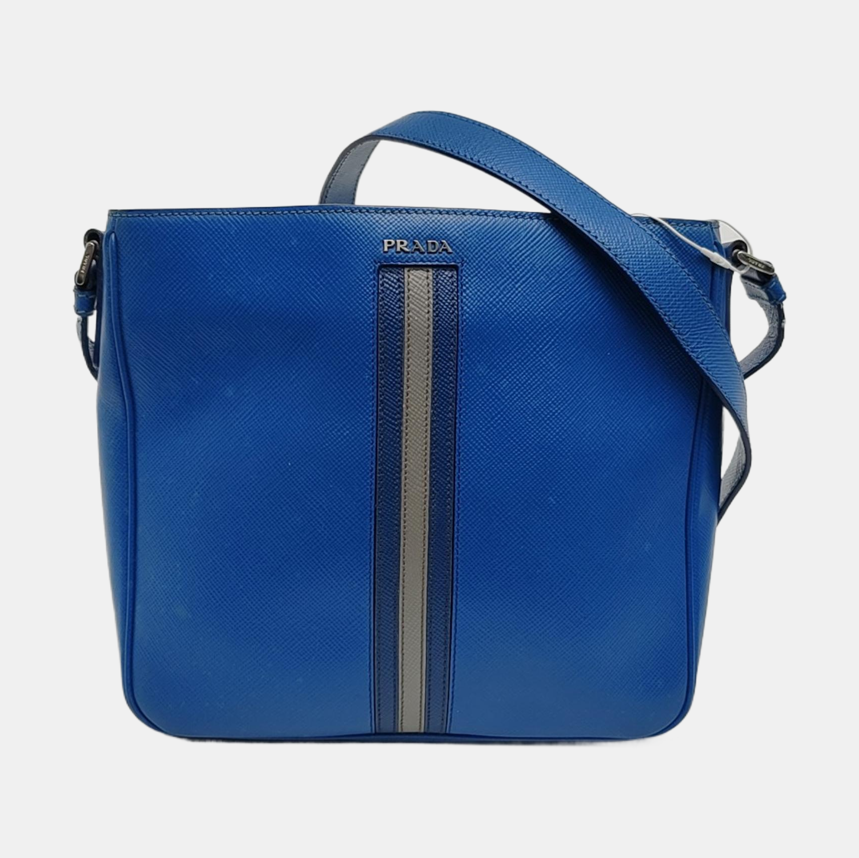 Saffiano Calfskin Crossbody Bag Blue