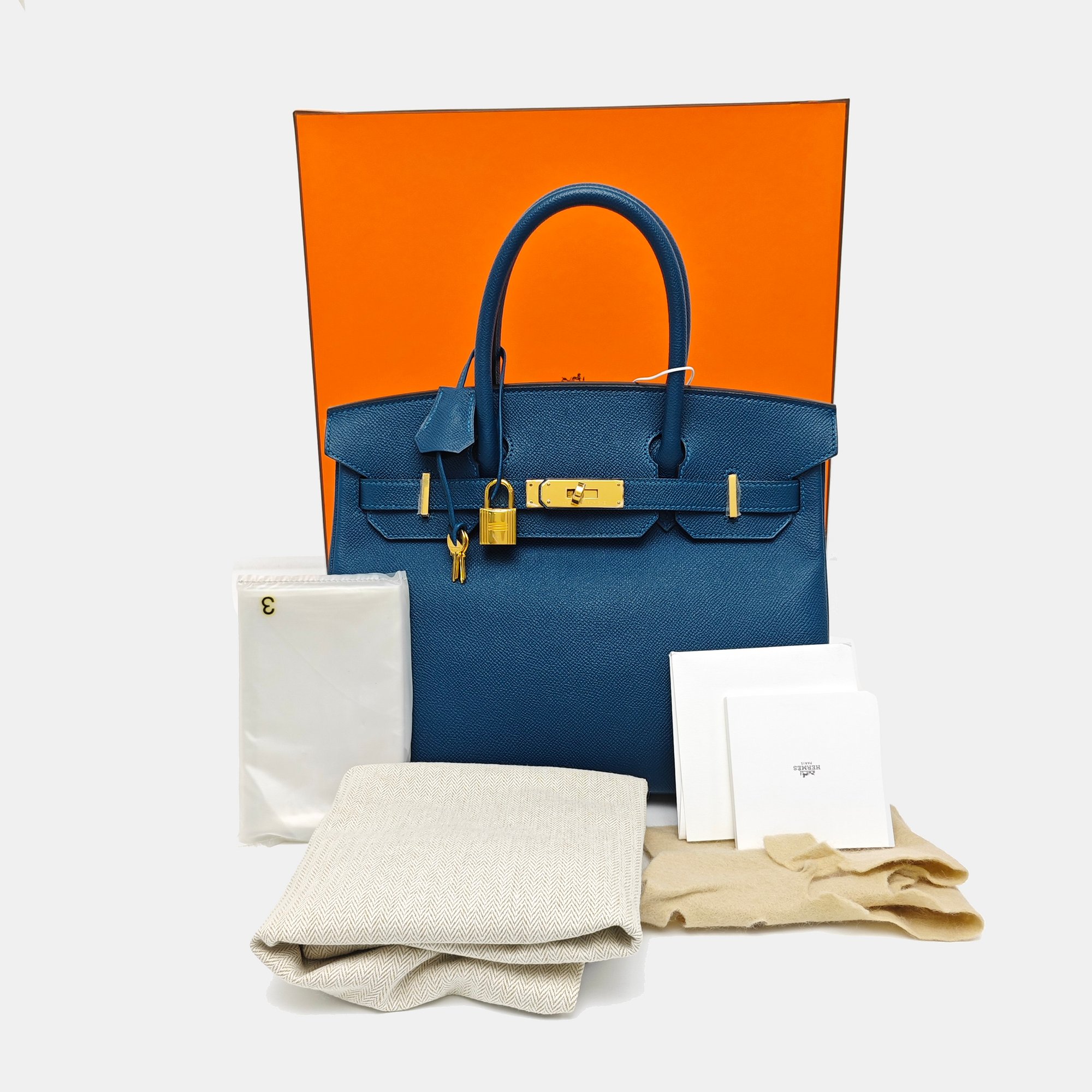 Birkin 30 Epsom Blue
