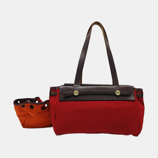 Herbag Cabas Small Canvas Red