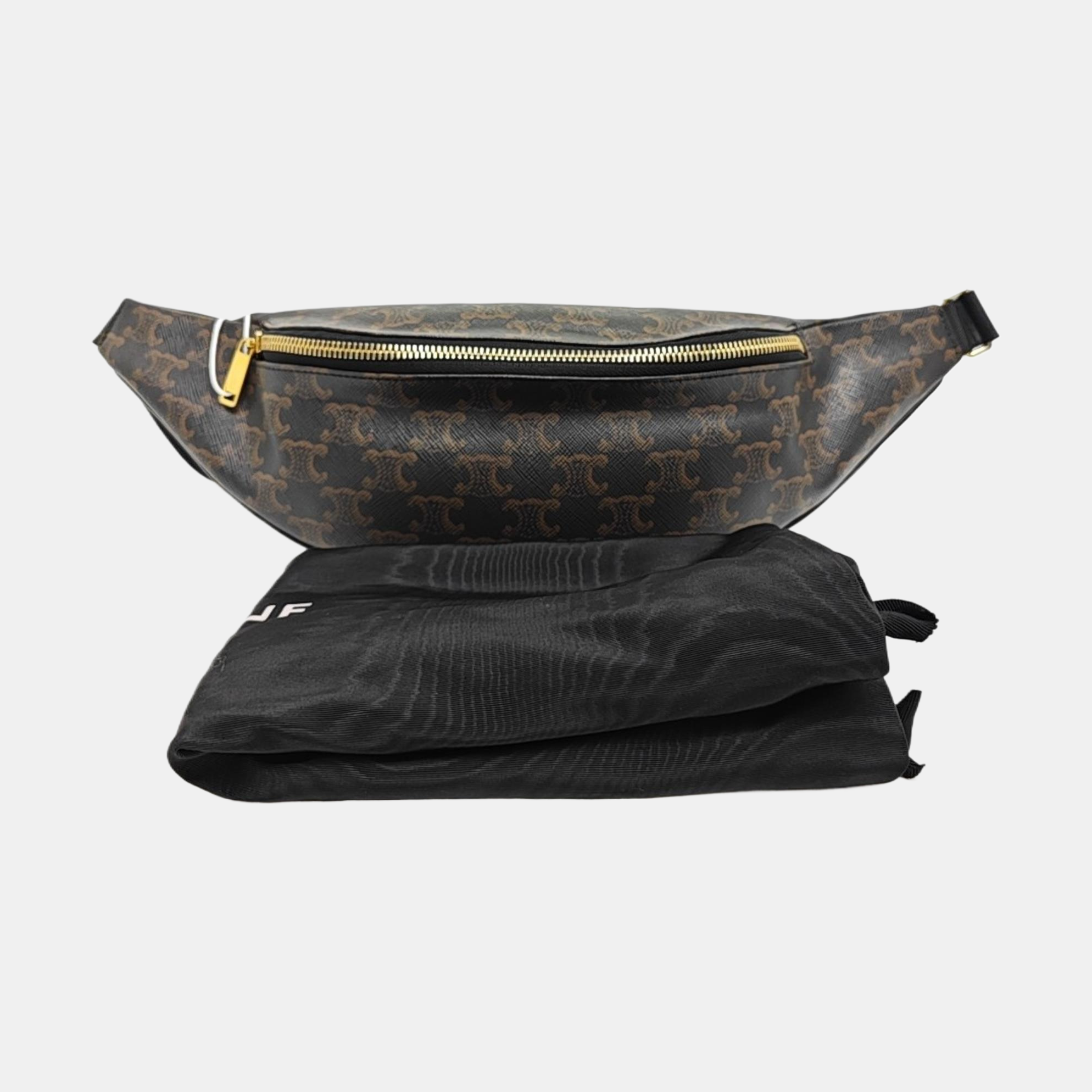 TRIOMPHE CANVAS Large Coated Canvas Black