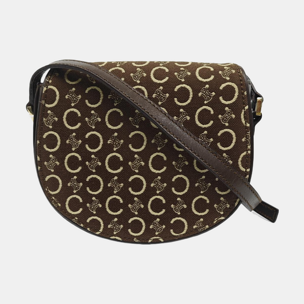Fabric Shoulder Bag Brown