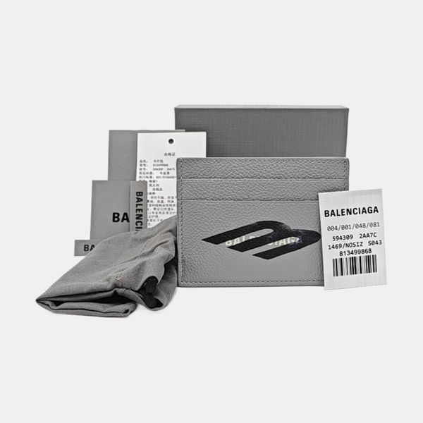 Cash Calfskin Gray Card Holder