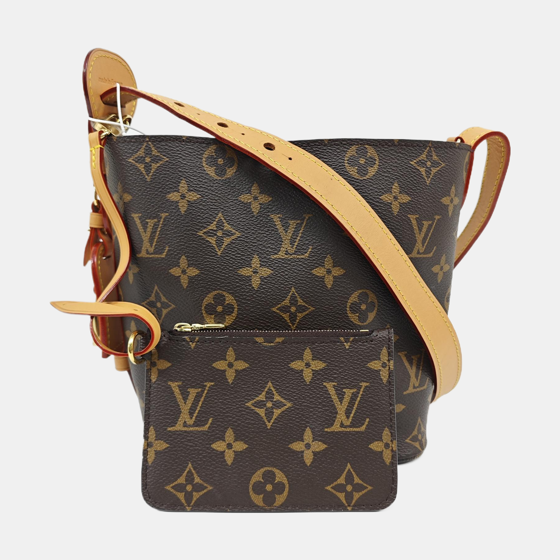 ALL IN BB Monogram Coated Canvas Brown