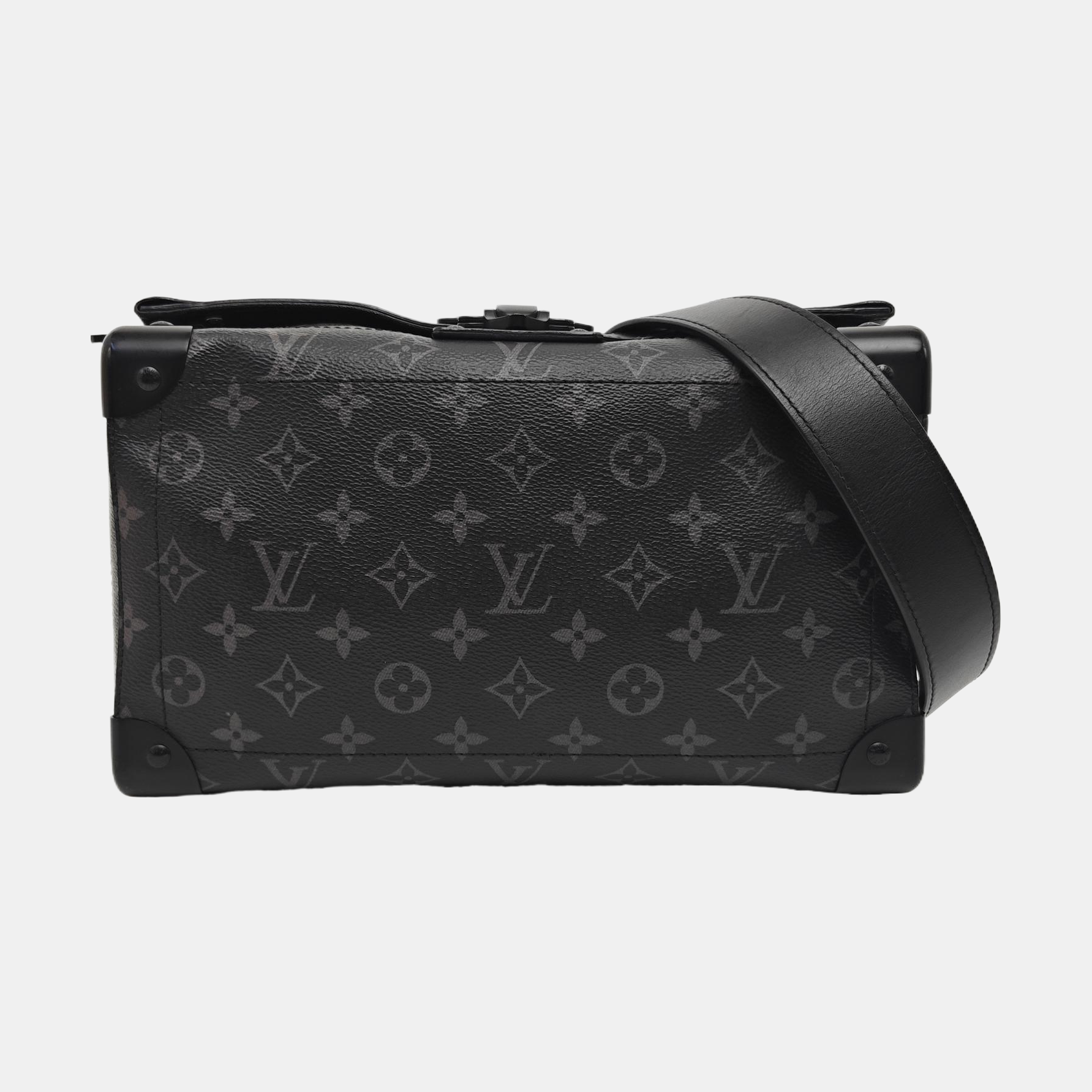 Monogram Coated Canvas Shoulder Bag Black