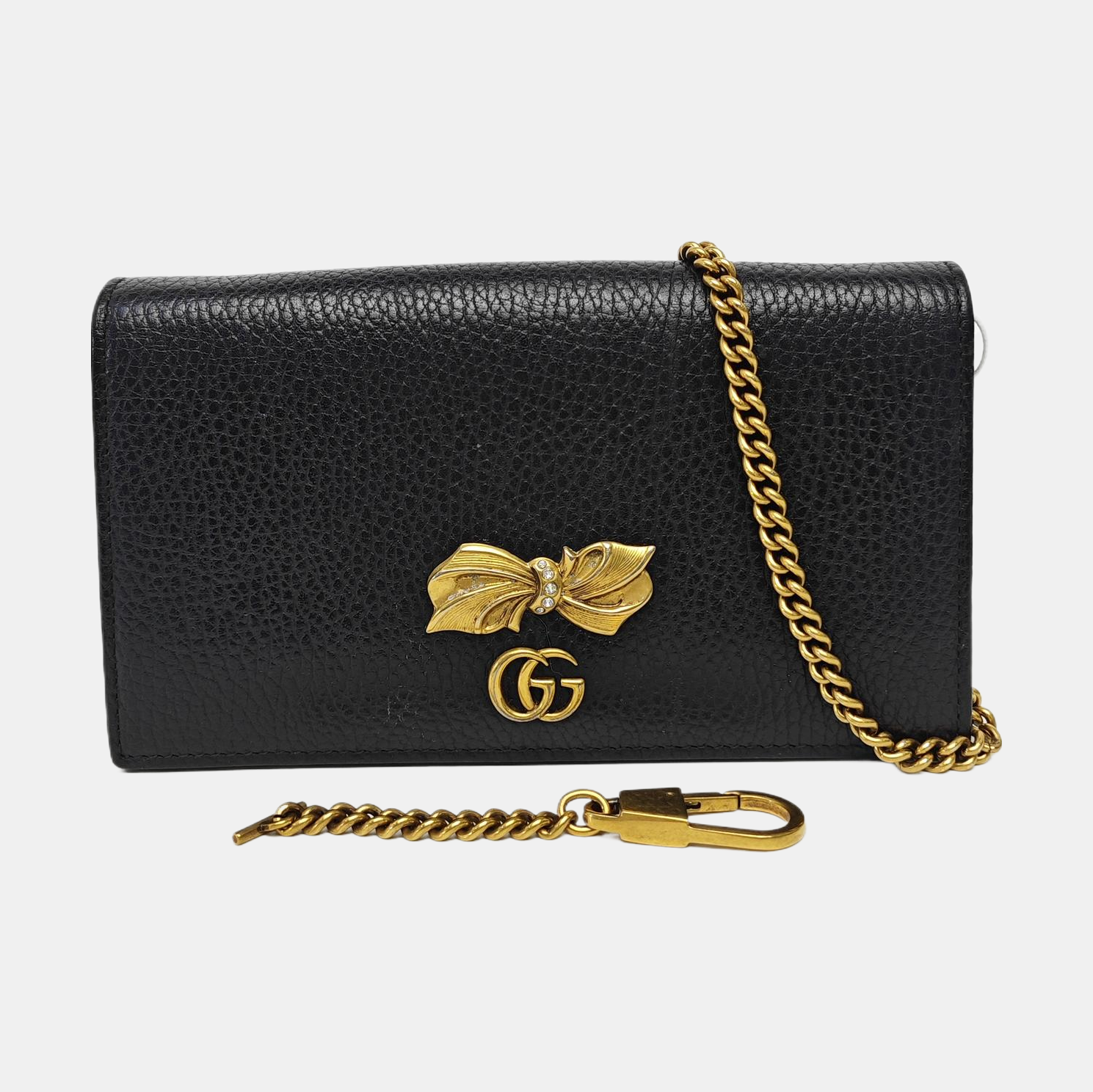 GG Marmont Super Mini Calfskin Black