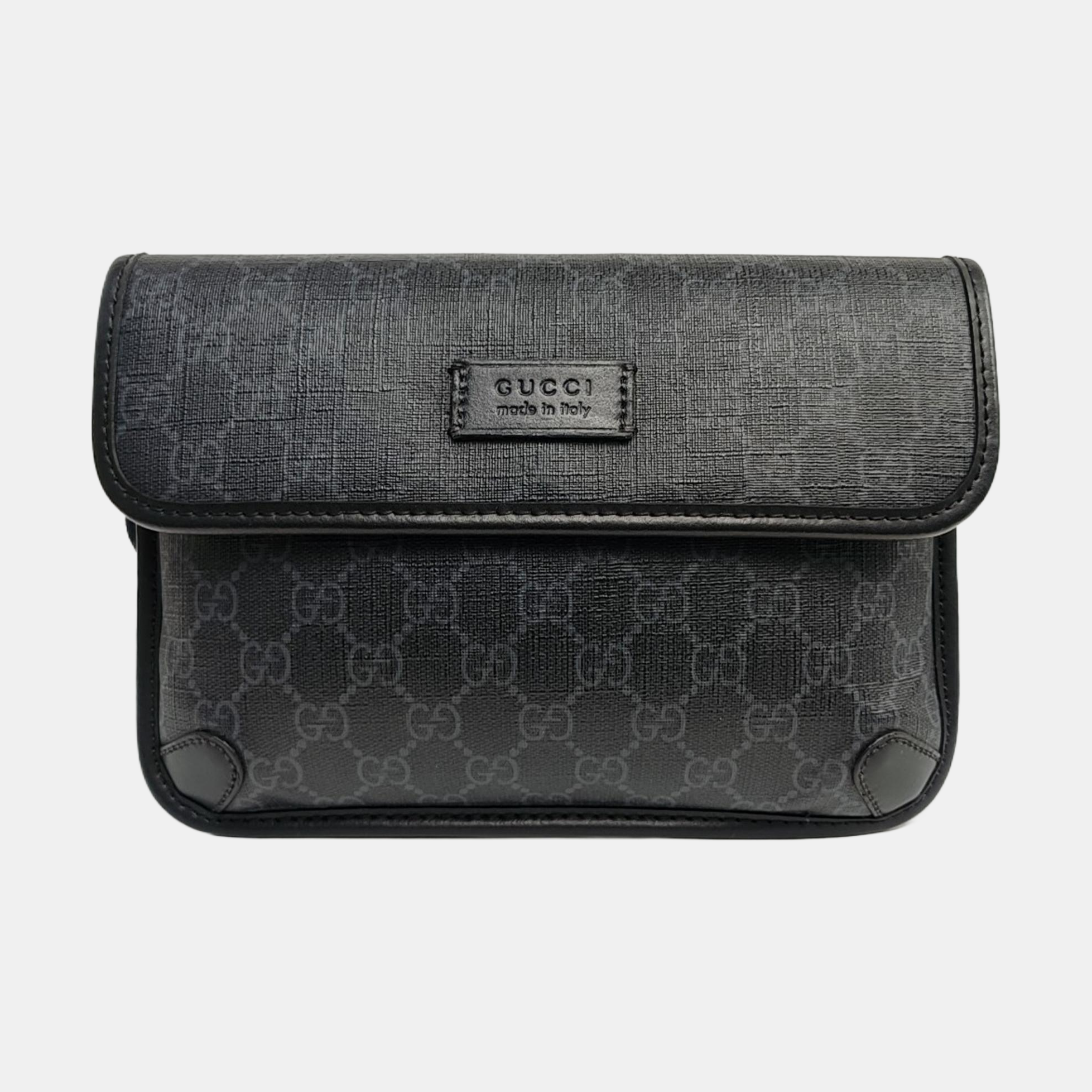 Neo Vintage Monogram Coated Canvas Black