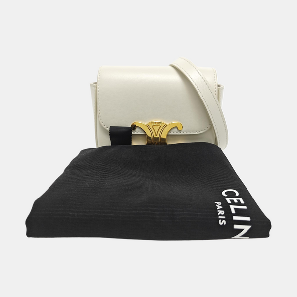 TRIOMPHE Mini Calfskin White