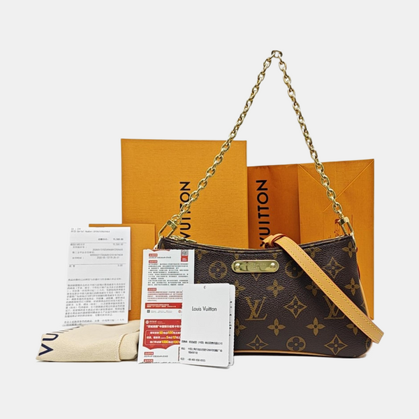LIV POCHETTE Monogram Coated Canvas Brown