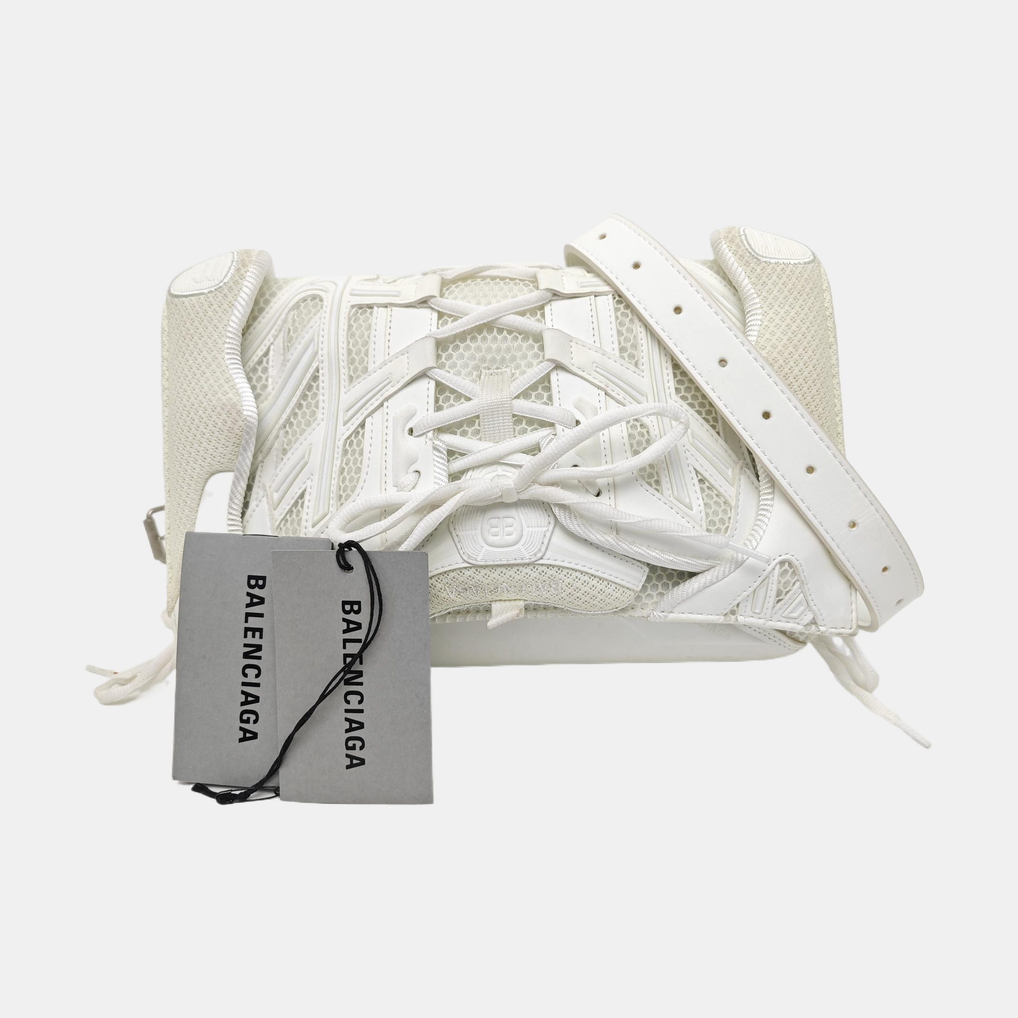 Leather Shoulder Bag White