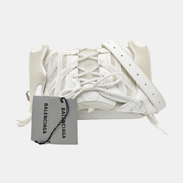 Leather Shoulder Bag White