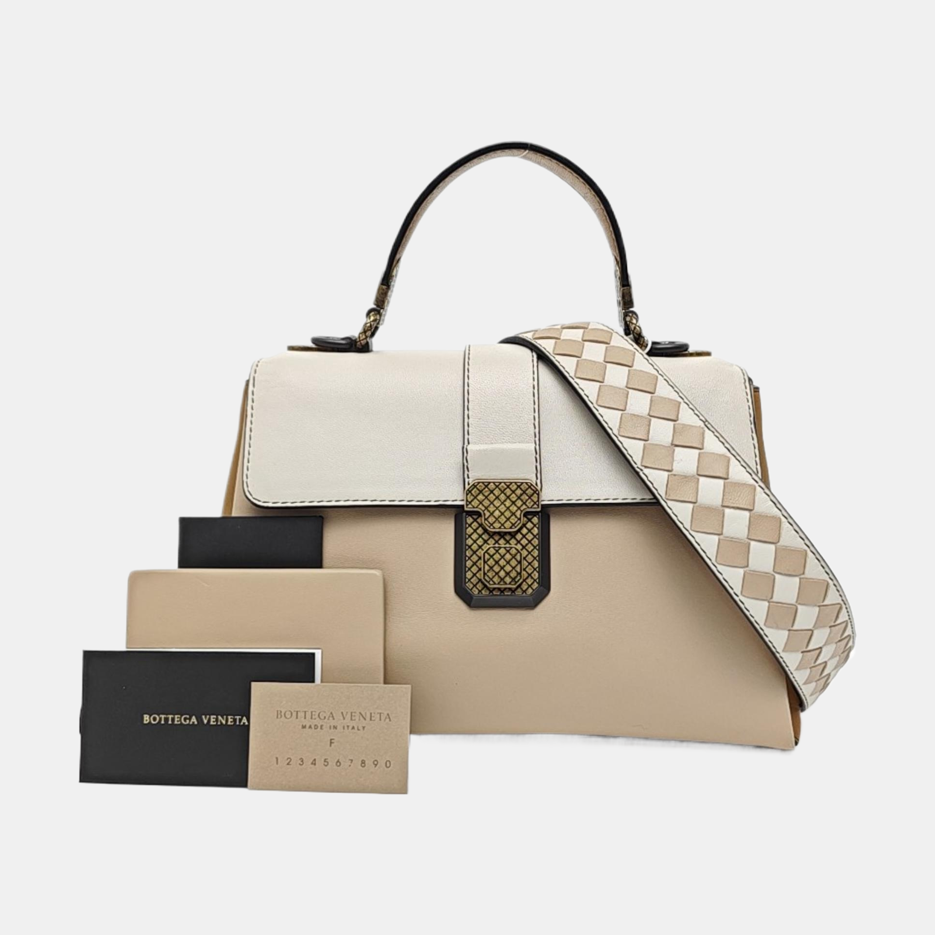 Piazza Small Calfskin Beige