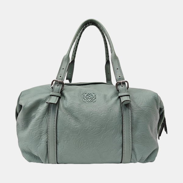 Lambskin Top Handle Bag Blue