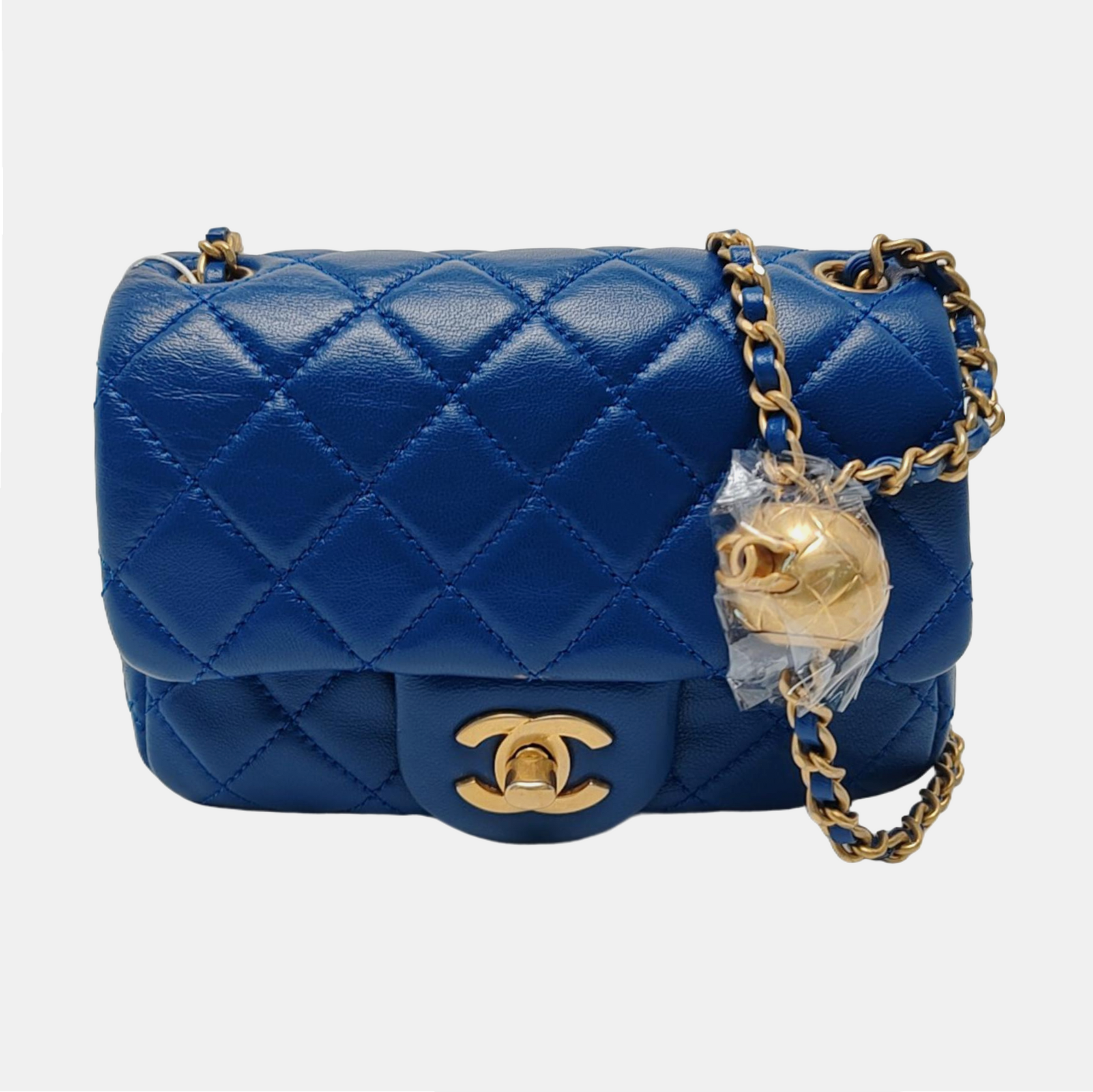 CLASSIC FLAP Mini Quilted Lambskin Blue