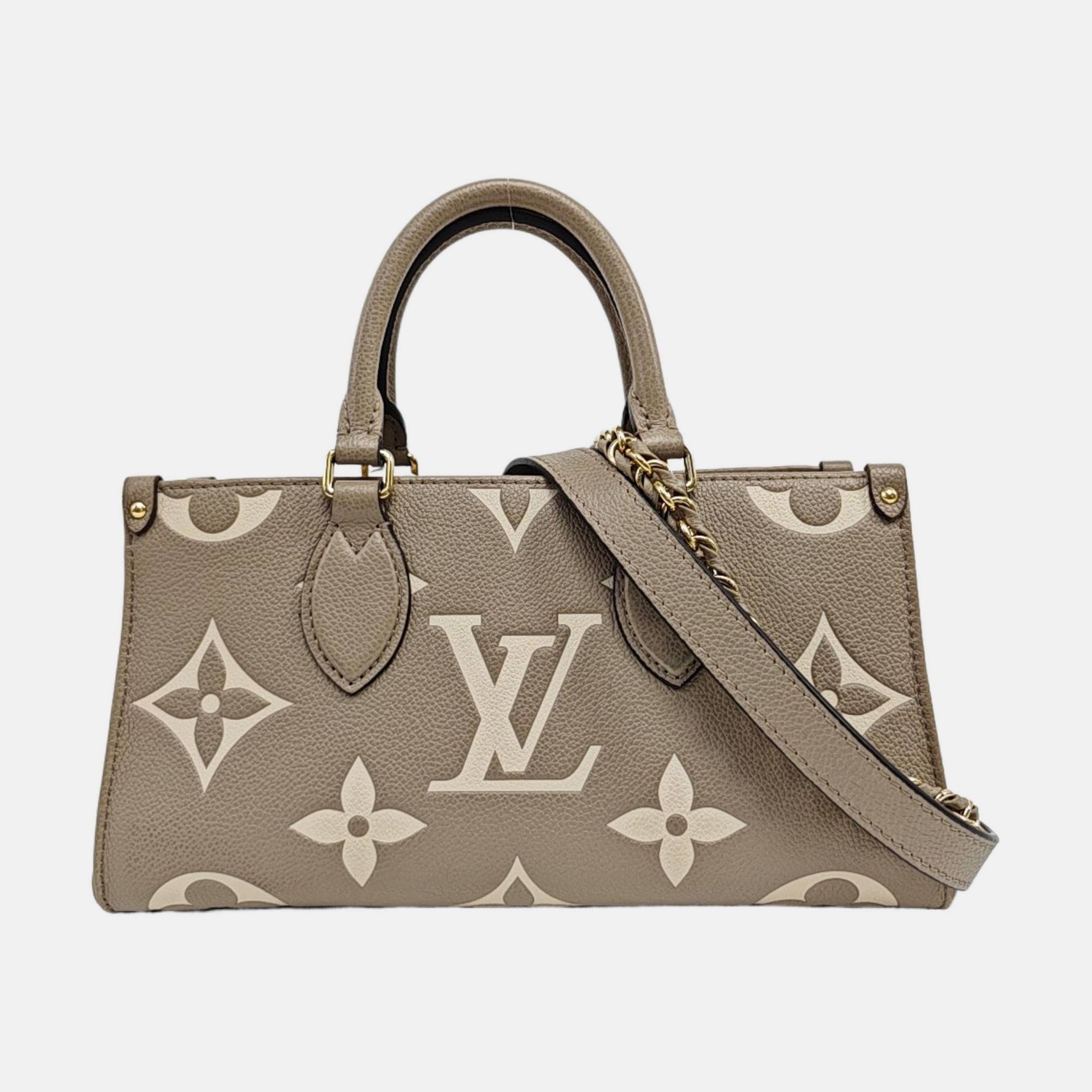 ONTHEGO EAST WEST PM Monogram Calfskin Gray