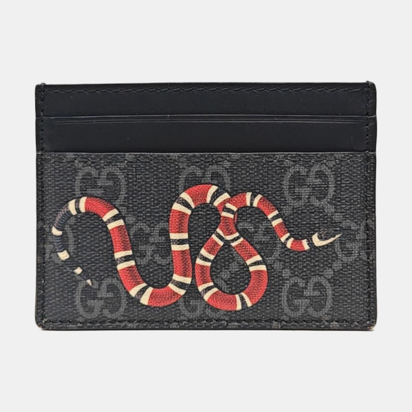 Coated Canvas Card Holder Black