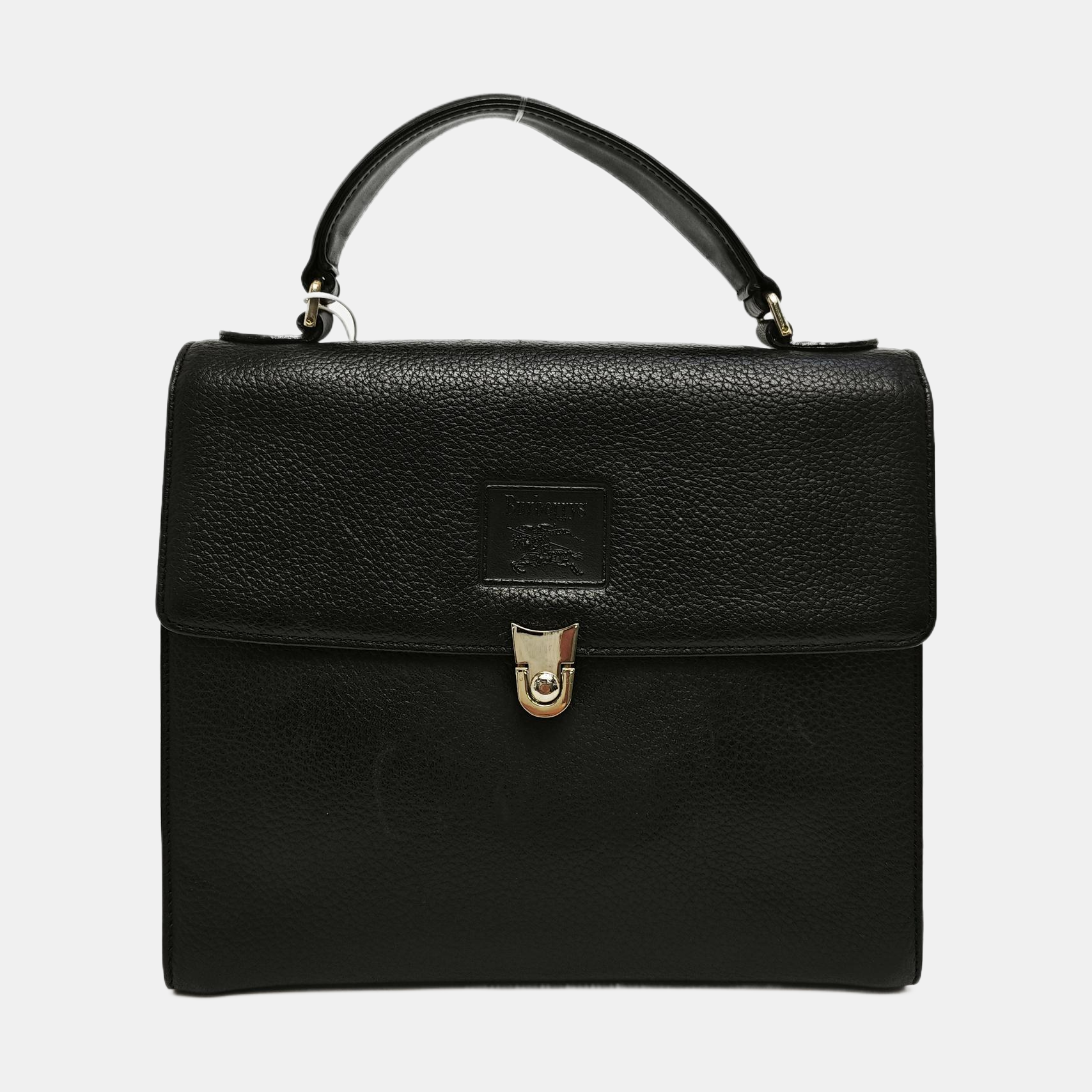Calfskin Top Handle Bag Black