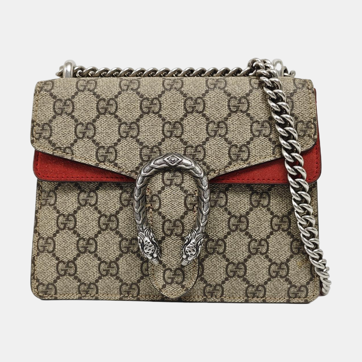 Dionysus Mini Monogram Coated Canvas Beige
