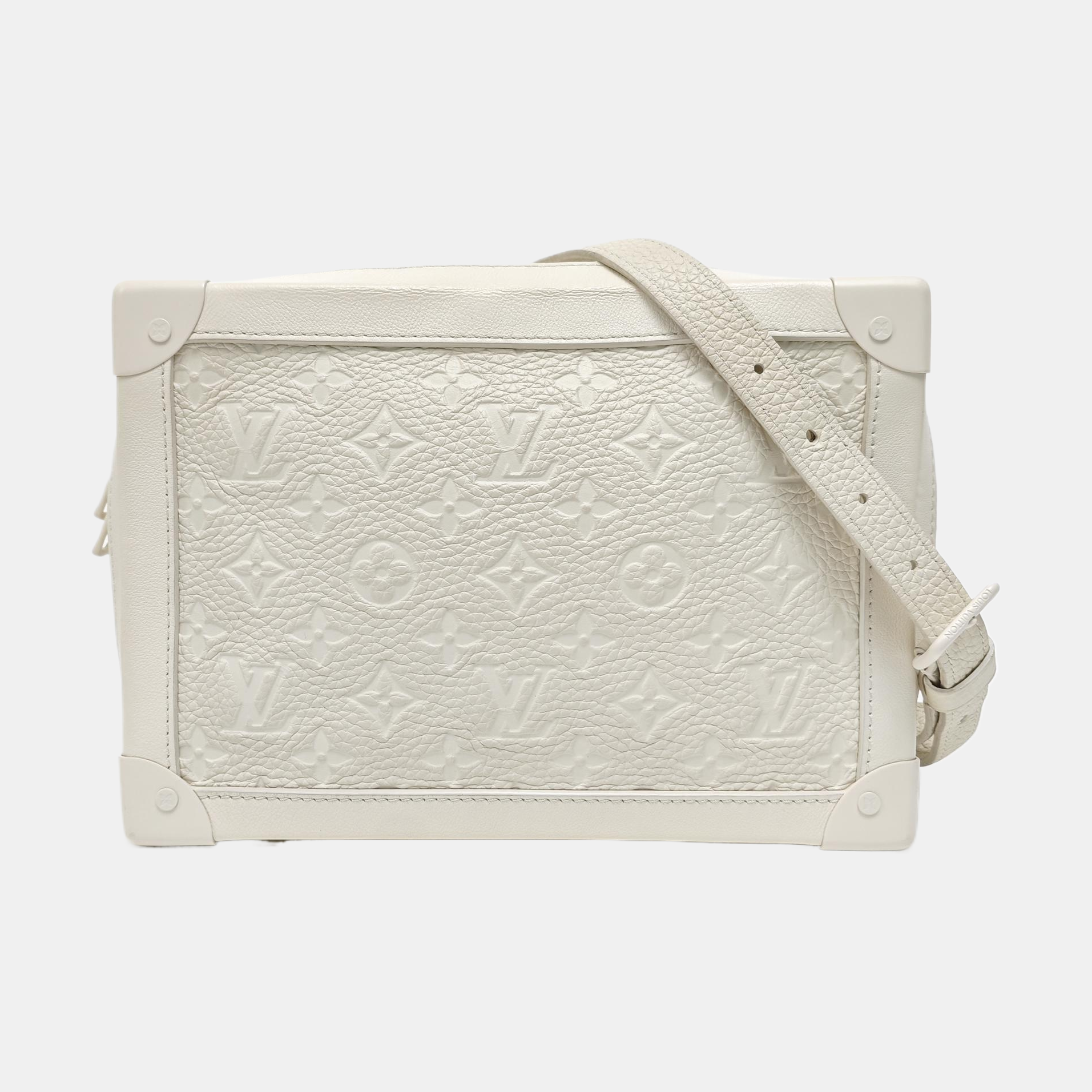 SOFT TRUNK Monogram Calfskin White