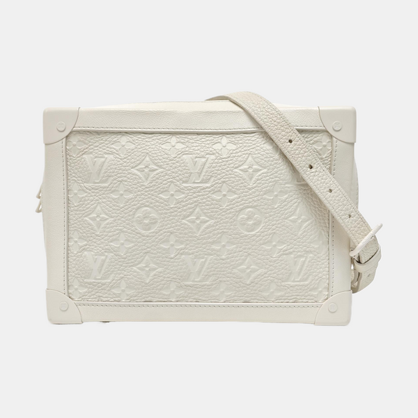 SOFT TRUNK Monogram Calfskin White
