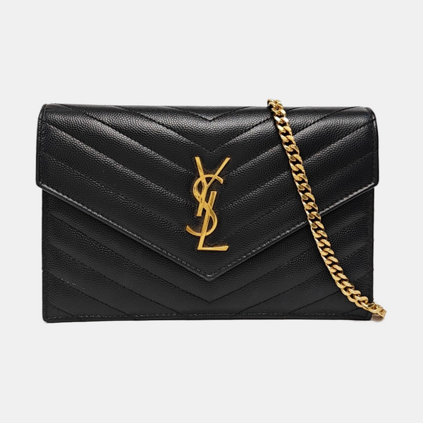 MONOGRAM WOC Chevron Calfskin Black